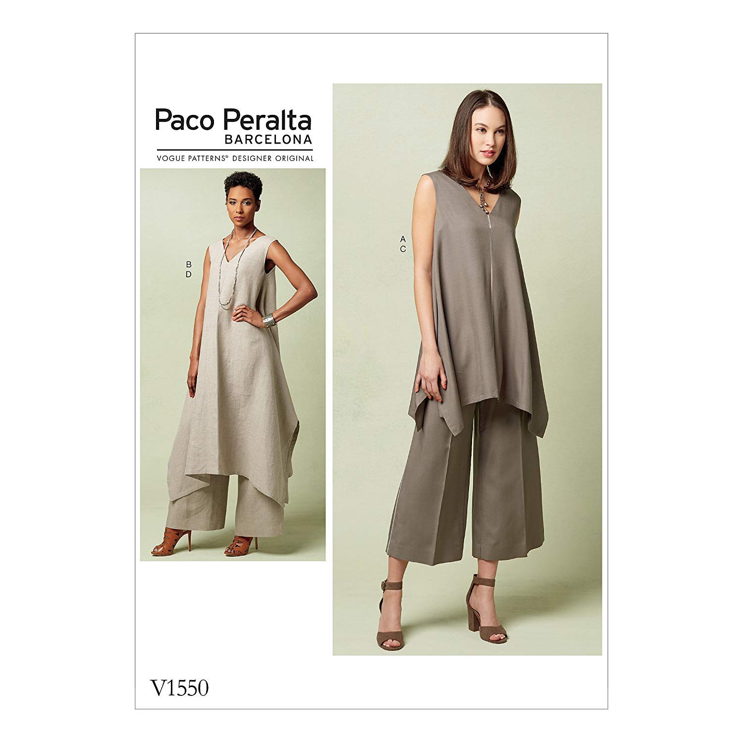 Vogue Patterns Misses Tunics and Pants, Multi-Colour, Sizes 14-22