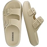 CUSHIONAIRE Women's Fame recovery cloud slide with +Comfort