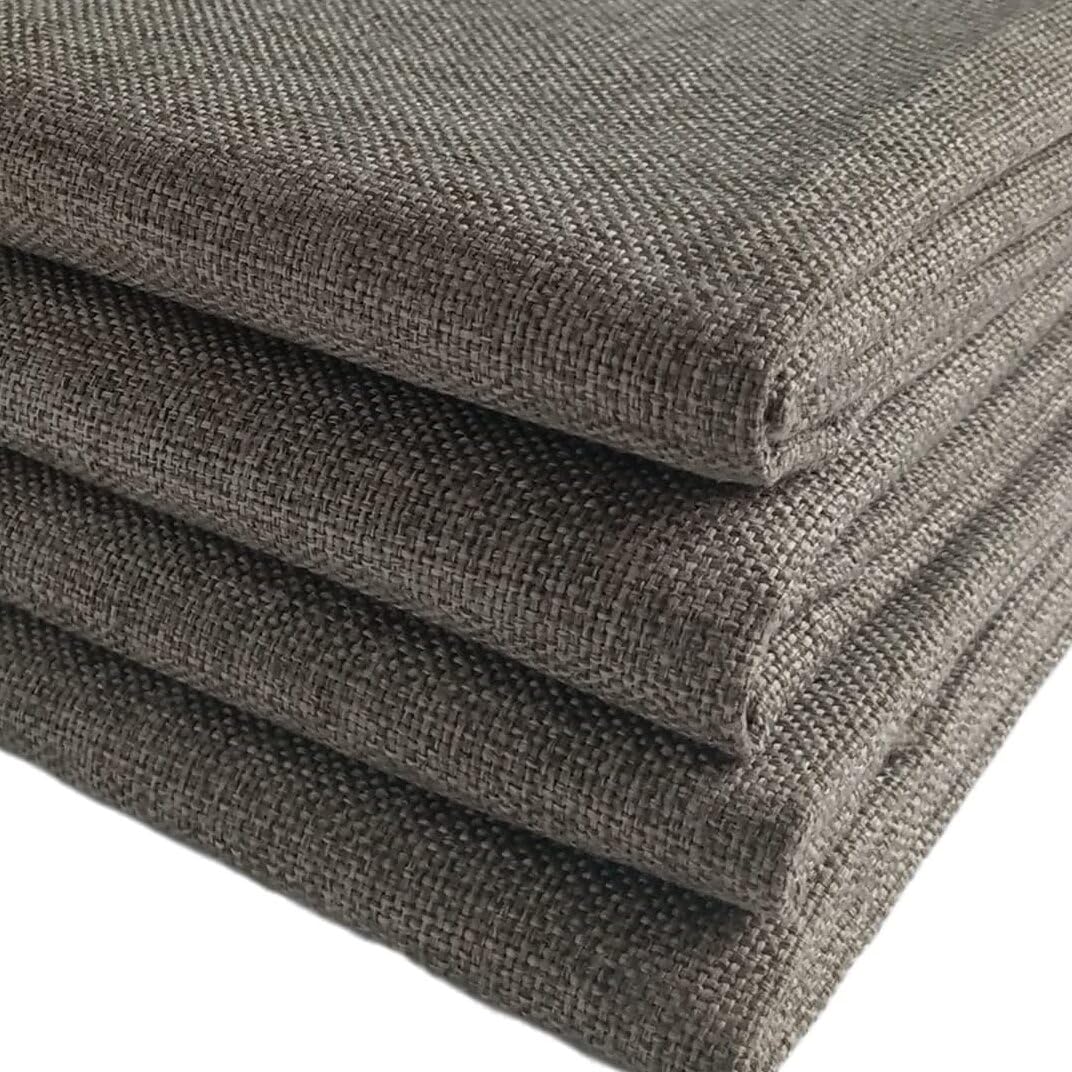 TinaKim Thick Linen Type Upholstery Fabric by The Yard, for Sofa Chair Slipcover Material (Coffee Green 8, 2 Yard (57x 72 inch)) โ image 1