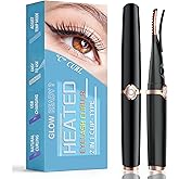 Heated Eyelash Curlers - 2 in 1 Clip- Type Heated lash Curler Best Seller Electric Eyelash Curler 3 Temp Settings for Makeup Tools USB Rechargeable Natural Curling 24H Long Lasting B-1