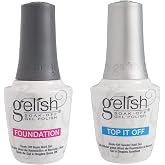 Gelish Dynamic Duo Soak Off Gel Nail Polish - Foundation Base and Top Sealer