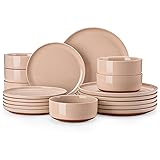 MALACASA Plates and Bowls Sets, 18 Pieces Modern