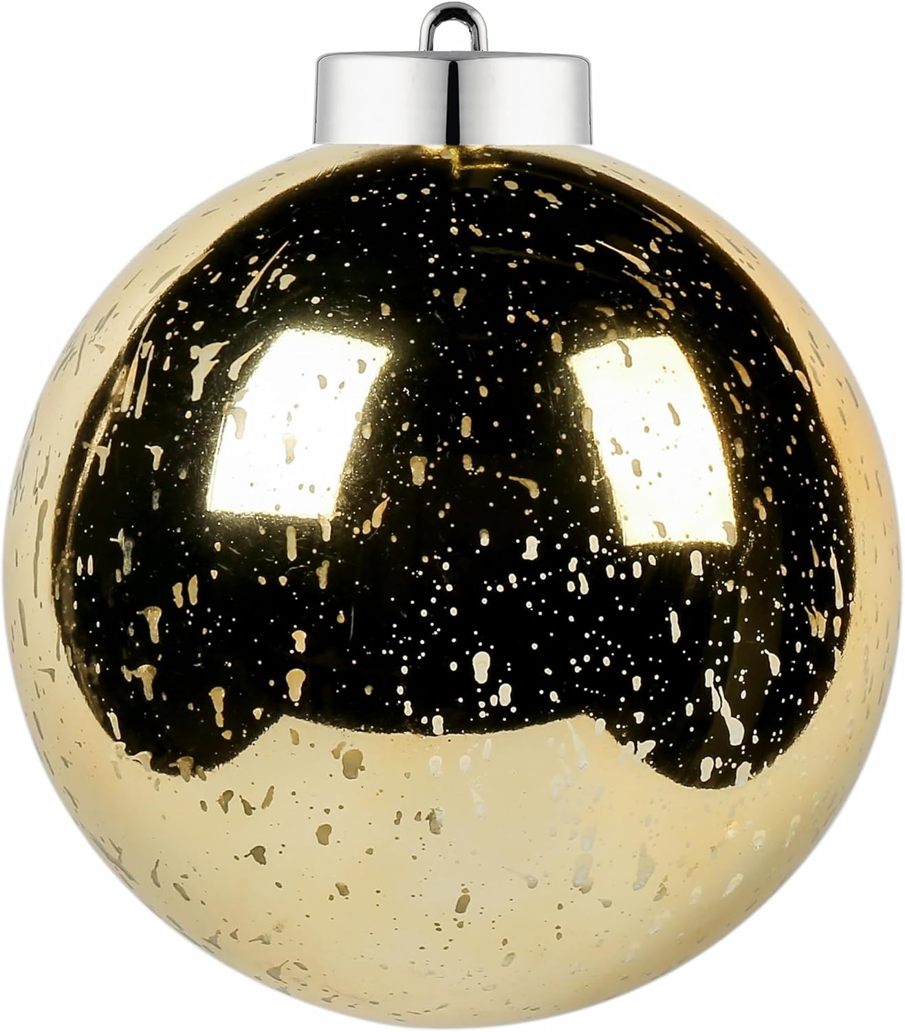 Ornaments - Sunshine 1 Pcs 8” Large Shiny Christmas Ball Ornaments,Giant Hanging Christmas Tree Ornament Decorations for Holiday, Extra Large Shatterproof Retro Mercury Balls Set(8inch, Gold)