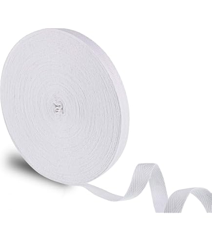 Baumwoll-Köperband 3/8 Zoll (1 Cm) – 10 Yards (9 M), Hellgrau, Für Nähen & Basteln