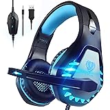 Pacrate Gaming Headset with Microphone for PC PS4