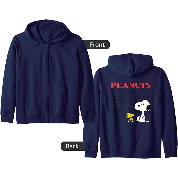 Amazon.com: Peanuts - Donut Coffee Snoopy Zip Hoodie : Clothing