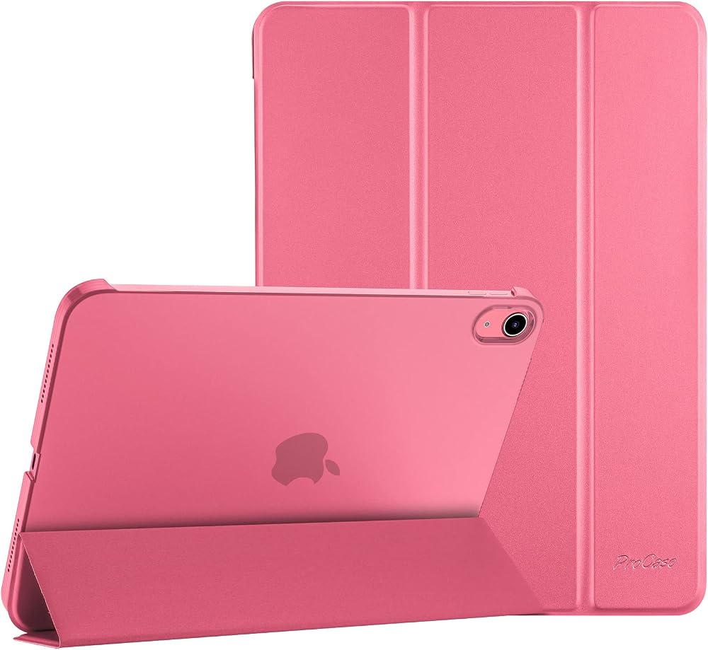 ProCase iPad Case A16 11th Gen 2025 & iPad 10th Gen 2022 Pink Slim