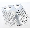 German Eagle Chrome Finish Decal Emblem 3D Sticker car Bike 2.5" Flexible
