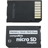 DGZZI 2PCS PSP Memory Stick Adapter Card Slot Adapter Compatible with 128MB 64GB Full Series TF Cards for Micro SD to PRO Duo Compatible with Cameras and Mobile Phones