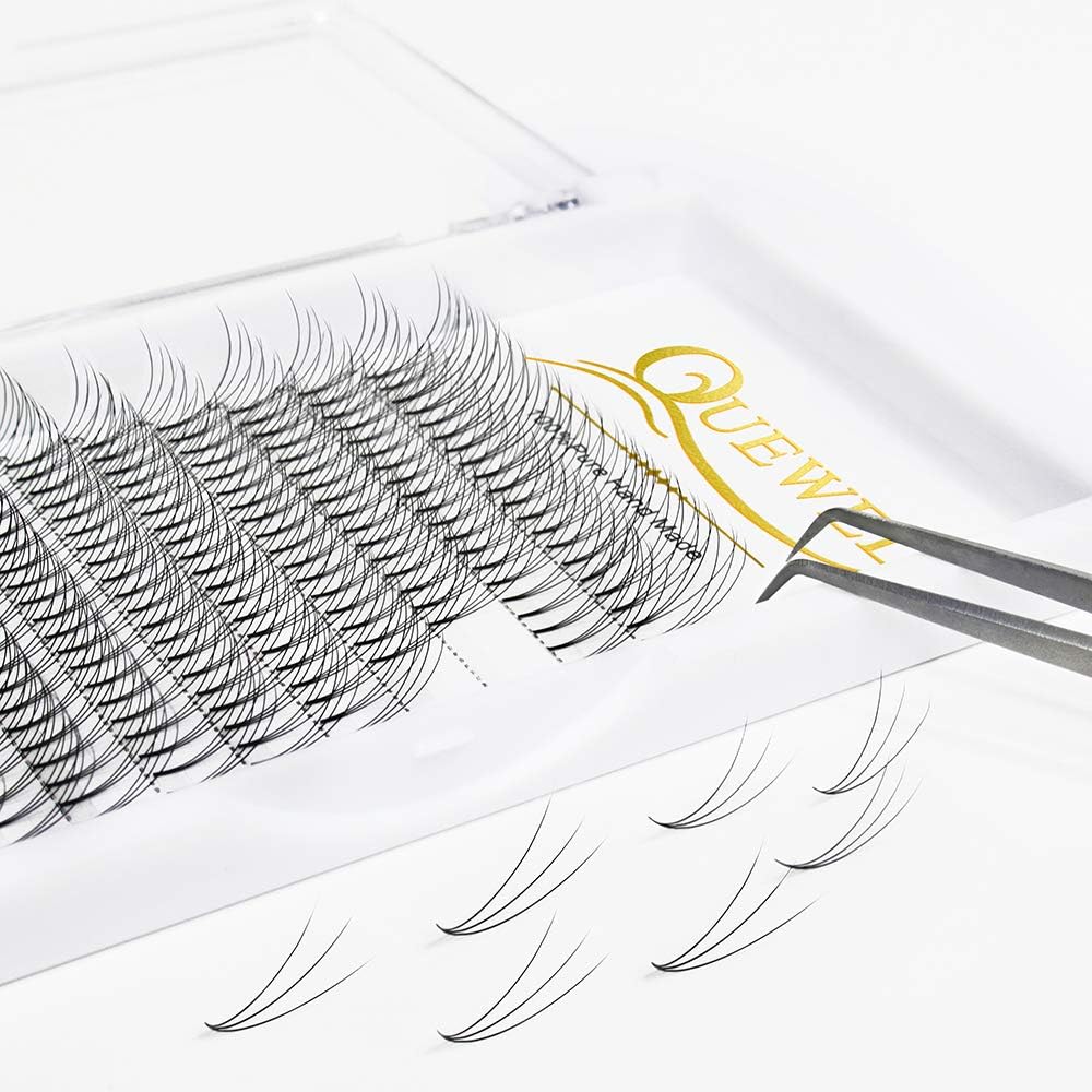 Quewel lash 3D Short End Volume Premade Fans Lash Extension 0.07 C Curl 8mm |3D 4D 5D 6D 0.07 Length 8-15mm