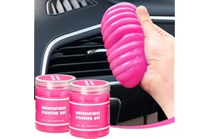 vioview 2 Pack Car Cleaning Gel, Pink Car Cleaning Putty, Universal Auto Detailing Tools Car Slime for Air Vent, Dashboard and Keyboard, Auto Accessories for Women