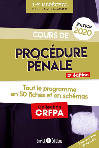 Download Cours de procédure pénale (édition 2020) (CRFPA) PDF