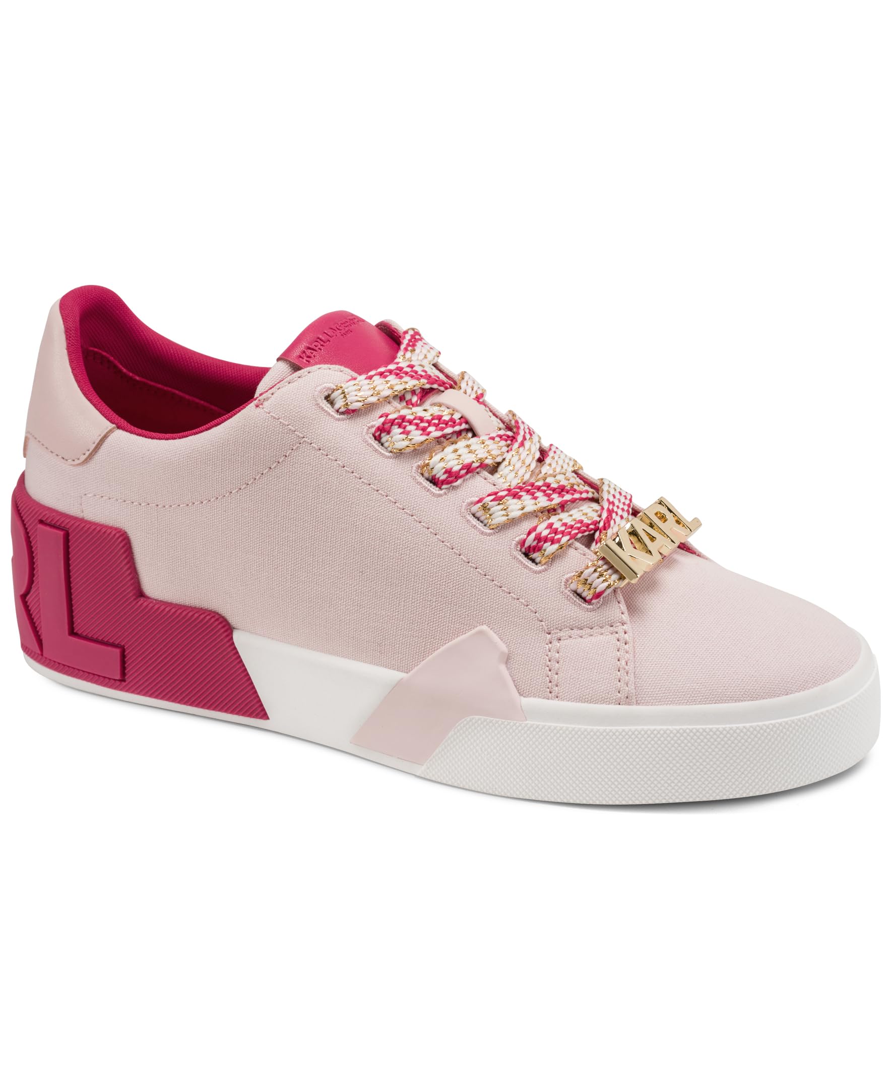 KARL LAGERFELD Paris Women’s Melora Lace Up Sneaker, Light Blush, 10