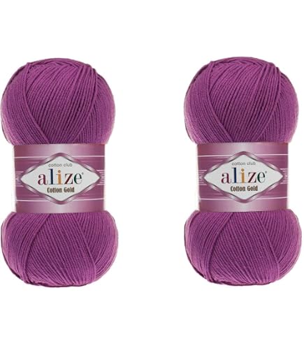 Alize Cotton Gold, 55 % coton - 45 % acrylique, fil à tricoter classique à la ma