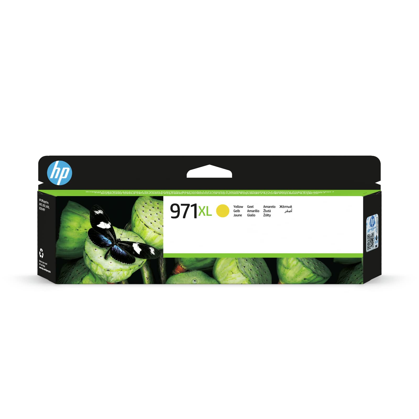 HP CN628AE 971XL High Yield Original Ink Cartridge, Yellow, Single Pack