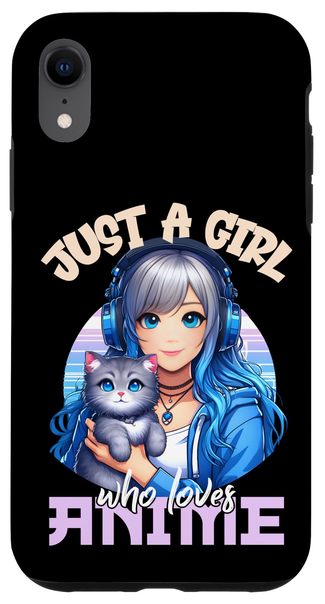 Just a Girl who loves Anime and Cats for Teen Girls, Anime Case for iPhone XR