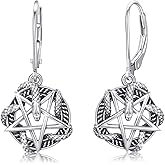 Snake Earrings for Women Men 925 Sterling Silver Vintage Snake Drop Earrings Pagan Amulet Jewelry Gifts for Women Men