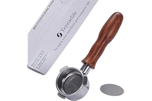 Teyearlife 54mm Bottomless Portafilter for Breville Barista Express Pro Touch Bambino Infuser Espresso Accessorie produced with original porta filter as mold Not damage BES500's brewing head