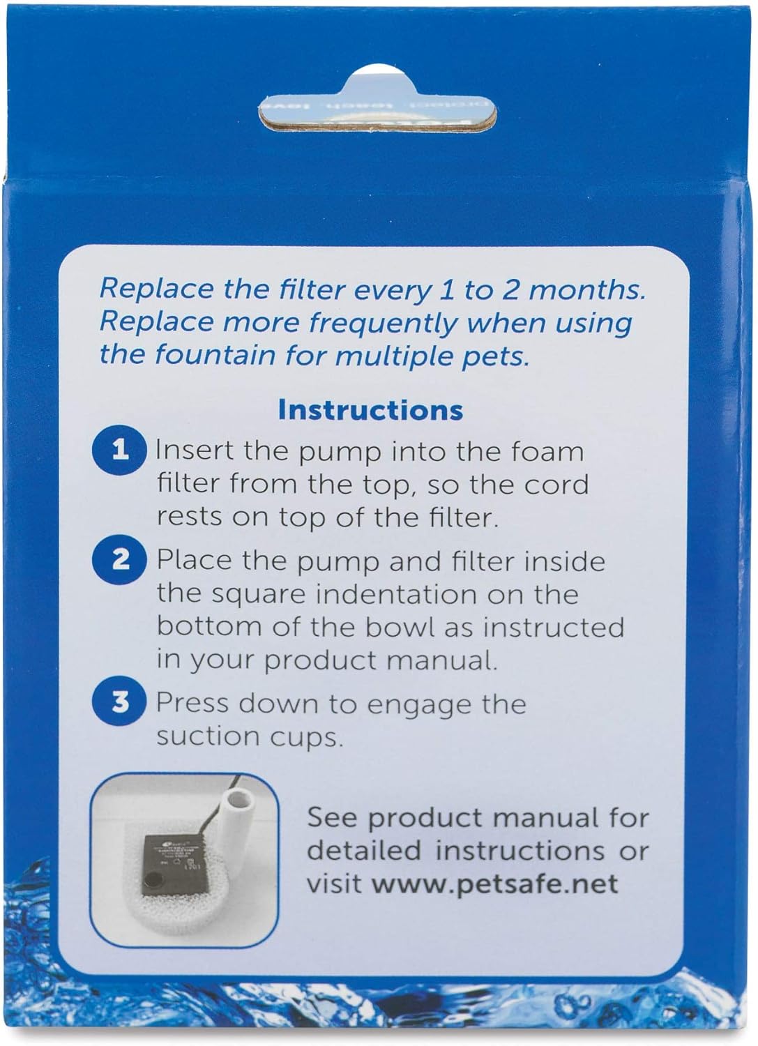 PetSafe Drinkwell Replacement Foam Filters for Dog and Cat Water Fountains: Pet Supplies