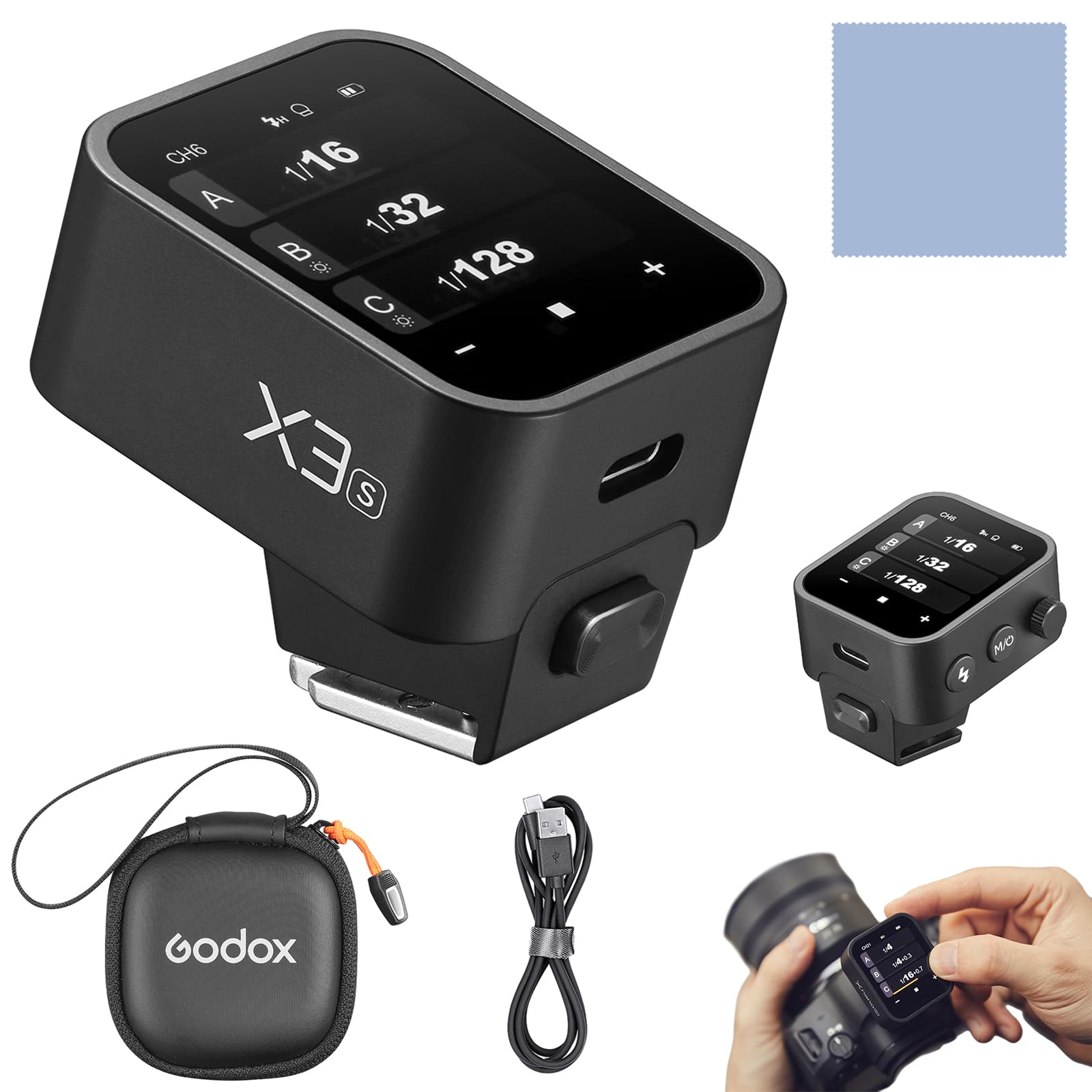 GODOX X3S X3-S TTL 2.4G Wireless Flash Trigger Transmitter Autoflash with 32 Channels 16 Groups OLED Touchscreen Multiple Flash Modes USB Port Compatible with Sony Cameras