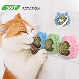 Aucenix Catnip Balls Toy Wall Rollers for Cats Pink Blue Green 360° Rotation view 7