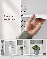 VASAGLE Bookcase 9-Compartment Cube Shelf Cloud White LBC177W01 view 4
