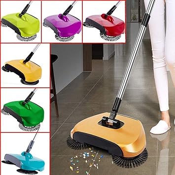 Luximal Pvc Plastic Auto Spin Hand Push Sweeping Floor Dust