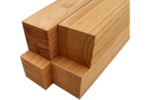 Barrington Hardwoods Butternut Lumber Square Turning Blanks Carving Blocks - 1.5" x 1.5" (4 Pieces) (1.5" x 1.5" x 6")