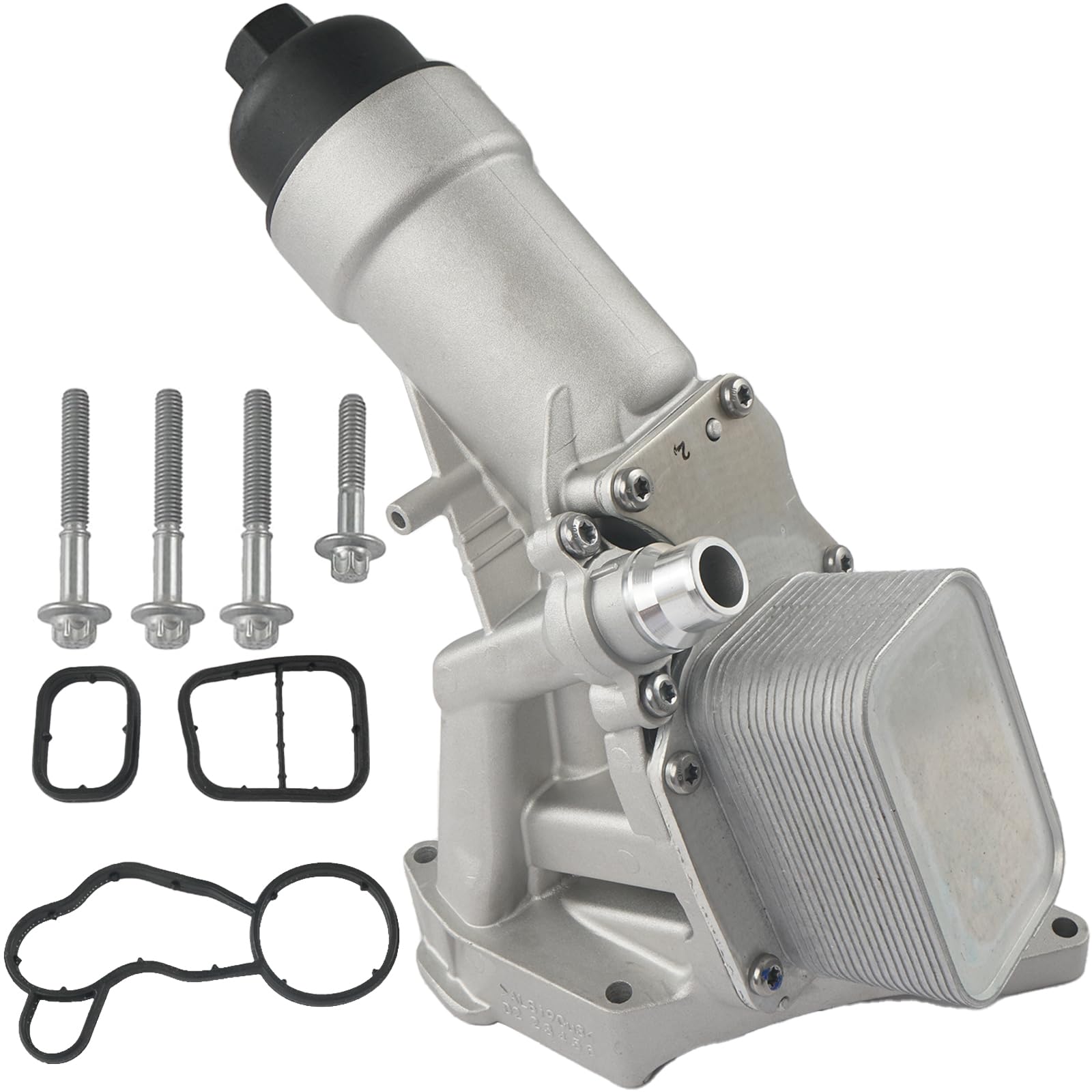 Photo 1 of Upgrade Aluminum Engine Oil Cooler Filter Housing with Gasket, Bolts Compatible with 2016-2022 BMW F30 230i 330e 330i GT 430i 530i 530e 740e xDrive X3 X4 B46 B48 L4 2.0L Turbo Replace 11428596283