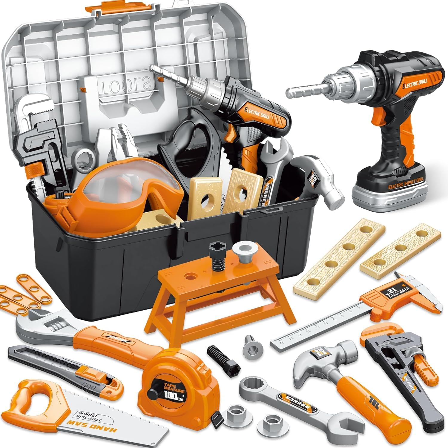 Kids Tool Set With Portable Tool Box Electronic Toy Drill Toddler Kids Tool Set With Portable Tool Box Electronic Toy Drill Toddler