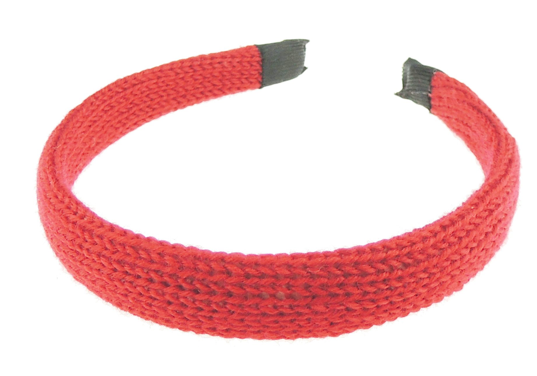 Womens Girls Warm Winter Autumn Knit Knitted Turban Retrol Birthday Party Dance Recital Play Work School Gym Ski Hair Accessories Woolen 2cm Short Long Hair Headband Alice Band Hairband (Red)