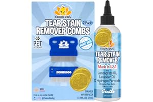 Bodhi Dog Tear Stain Remover & Tear Stain Remover Combs - Gently Removes Stains, Dirt from Pet Eyes - Safe & Gentle on Dogs and Cats - Cleans Delicate Fur - Ideal for Grooming & Tear Stain Prevention