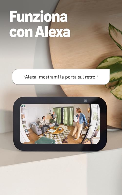 videocamera interna (Indoor Camera 2ª gen.) | Telecamera di sorveglianza per animali domestici | Audio bidirezionale, copertura per la privacy, fai-da-te | Ring Home: 30 gg. prova gratuita