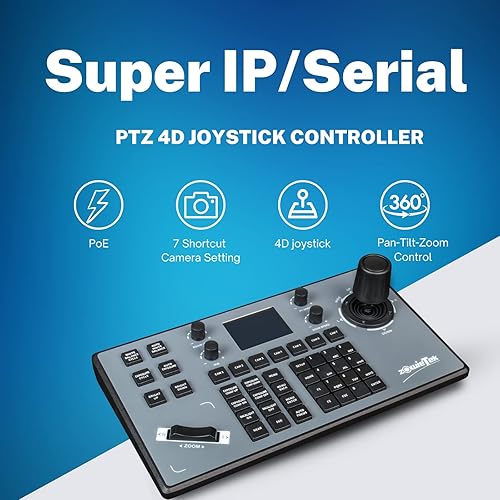 zowietek PTZ Camera 4D Joystick Controller PoE | PTZ Universal