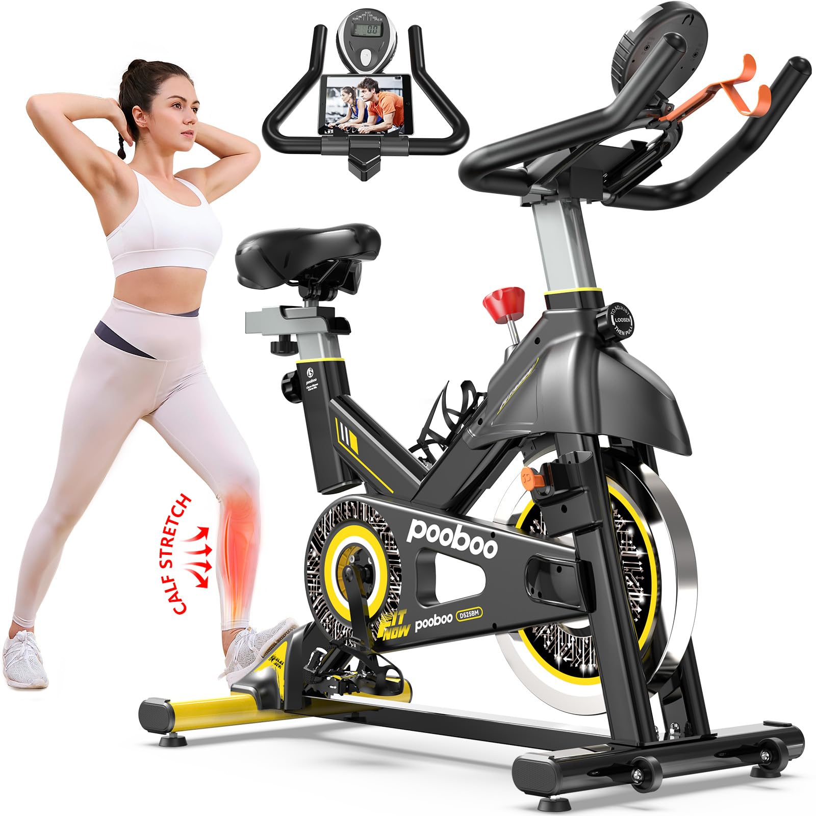 Pooboo Bike At Home Workout Indoor Cycling Cycle While Sitting