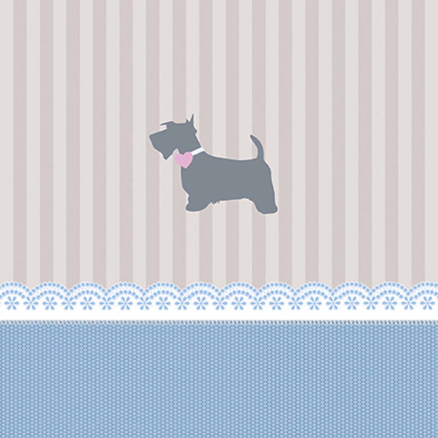 Scotty Dog with Pink Bow Paper Luncheon Napkins 40pcs 13"x13"