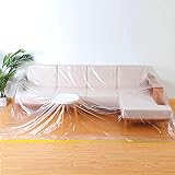 146"/12ft Plastic Sofa Couch Cover,Furniture