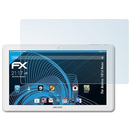 atFolix Schutzfolie kompatibel mit Archos 101d Neon Folie, ultraklare FX Displayschutzfolie (2X)