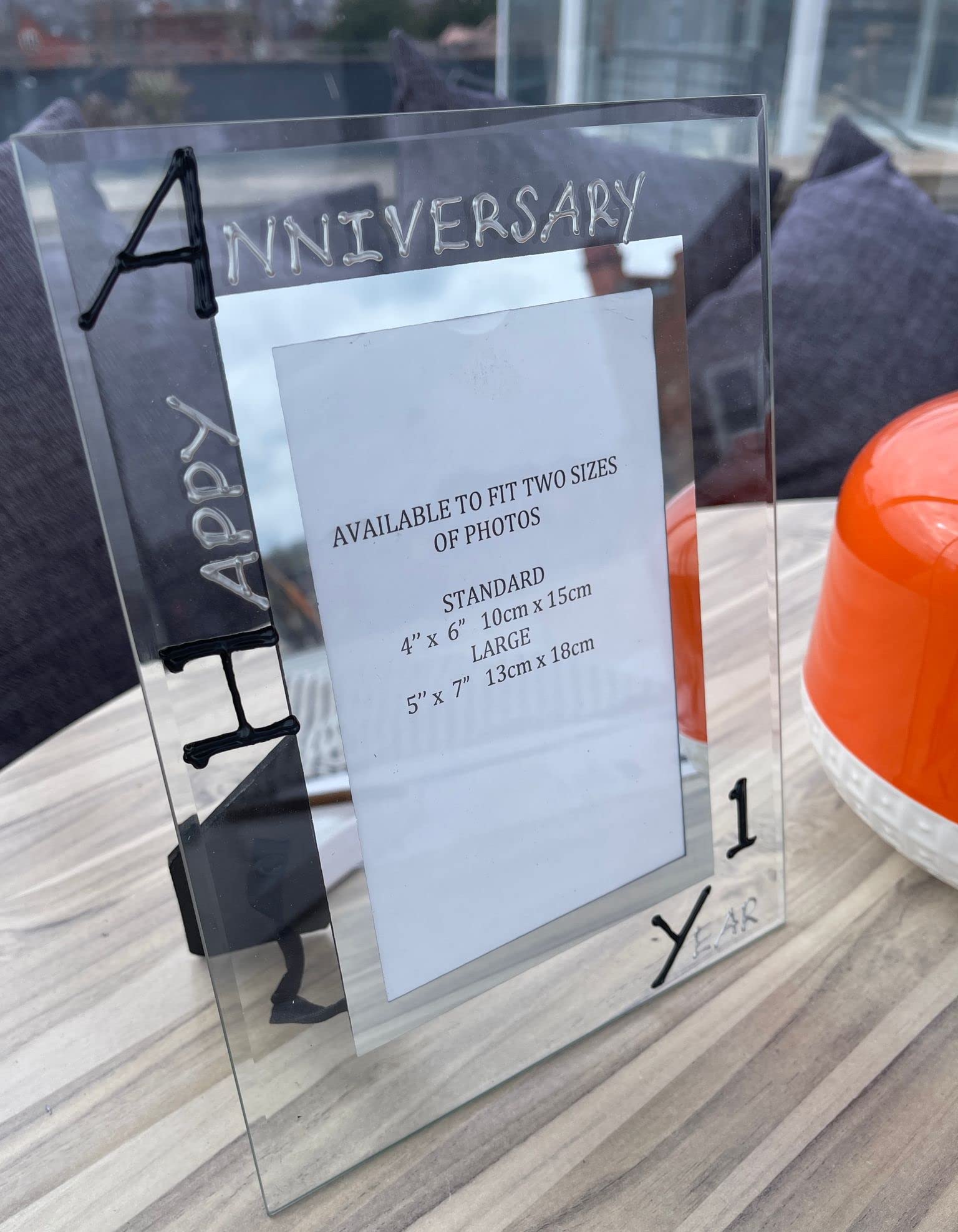 1st Year Wedding Anniversary Photo Frame (P) (Black/Silver)