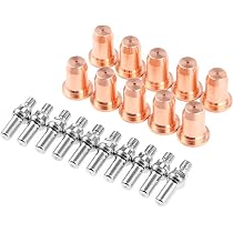 RX WELD 23-Piece Plasma Cutter Consumables Kit - Tips & Electrodes For PT-60/IPT-60 & PT-40/IPT-40 Torches (1.0mm)