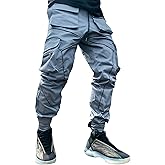 DIOTSR Mens Cargo Pants Techwear Hip Hop Harem Pant Jogger Sweatpants with Pockets Streetwear Punk Jogging