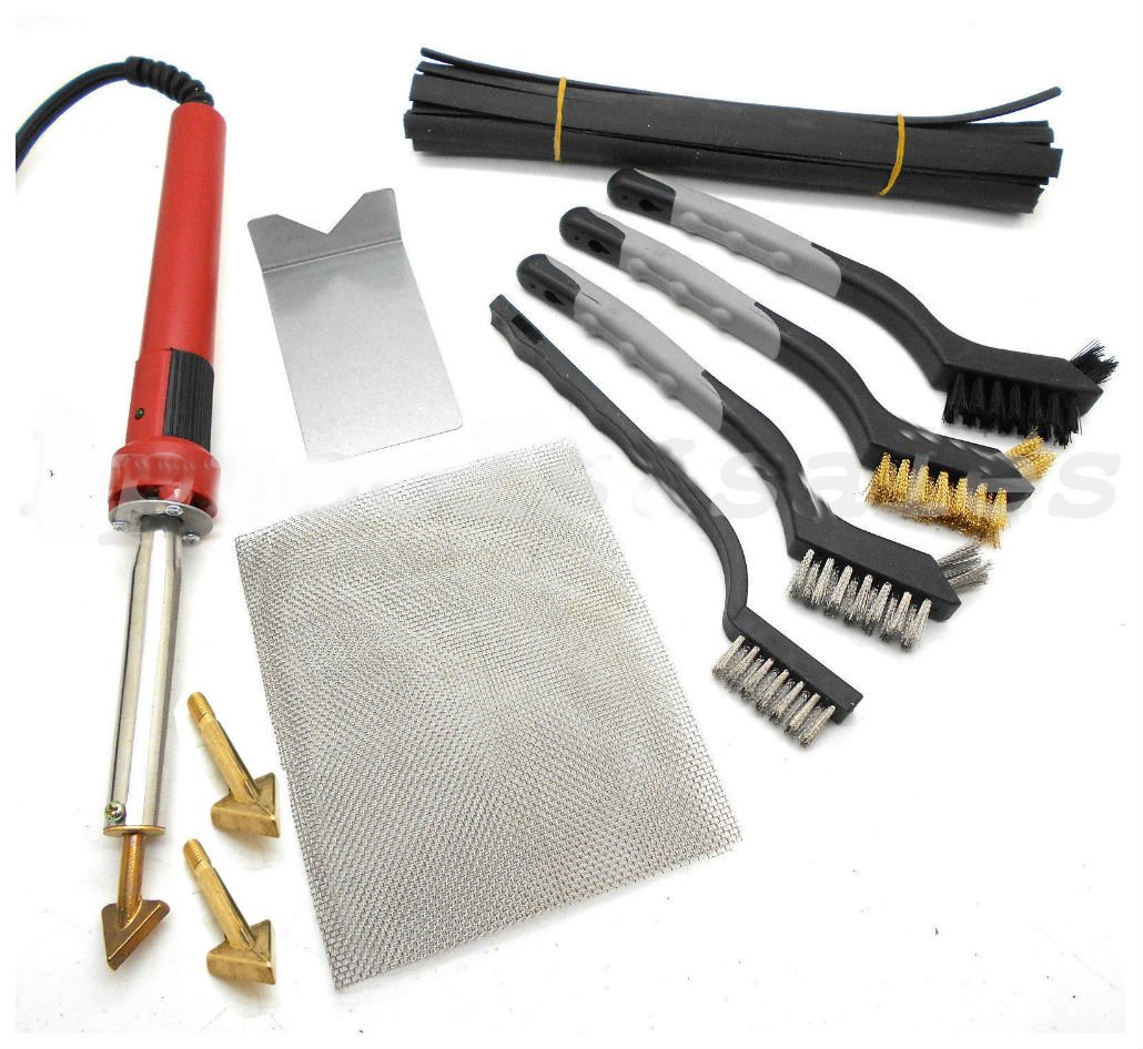 80W Iron Plastic Welding Kit TPO TEO PP Rod Mesh Auto Car Boat Bumper Repair Kit