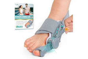 JNATER Bunion Corrector for Women & Men - Adjustable Toe Straightener for Bunion Relief, Upgraded Press-Button Orthopedic Bunion Splint, Bunion Fix Fit for Left/Right Feet (1Pc, Grey)