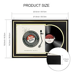 FramePro Vinyl Record Frame with 2 Double Sided