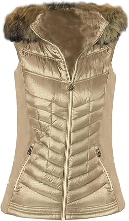 michael kors hooded puffer vest