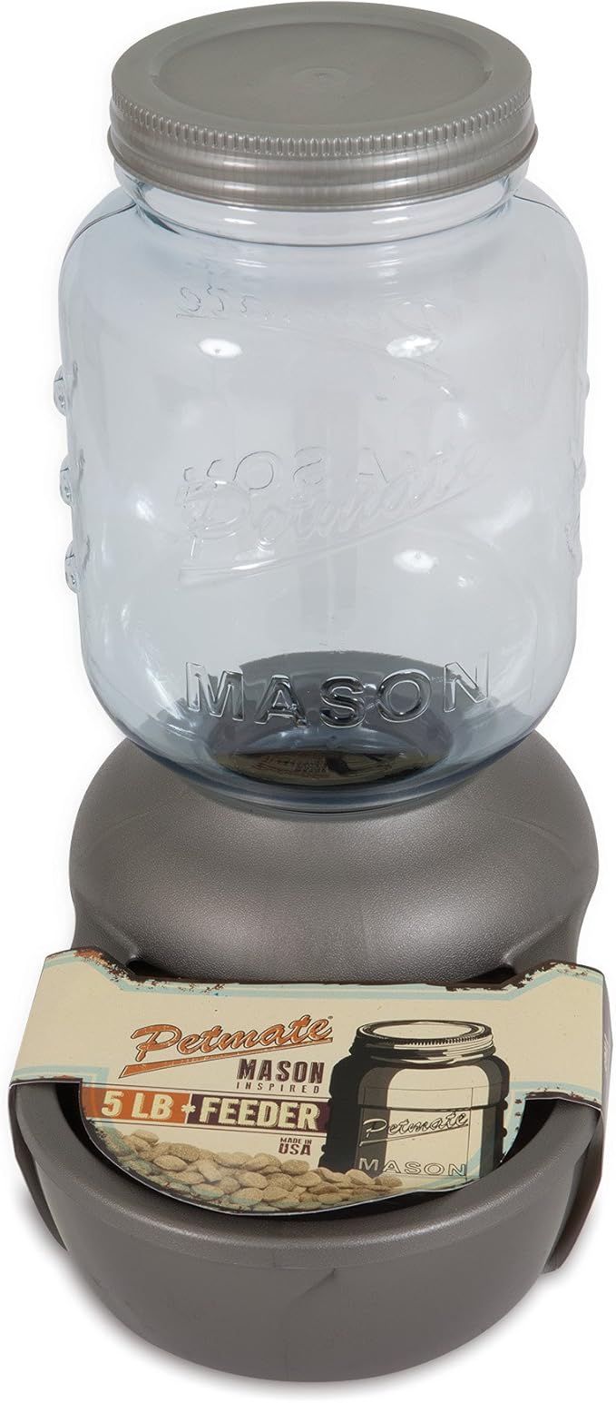 mason jar dog feeder