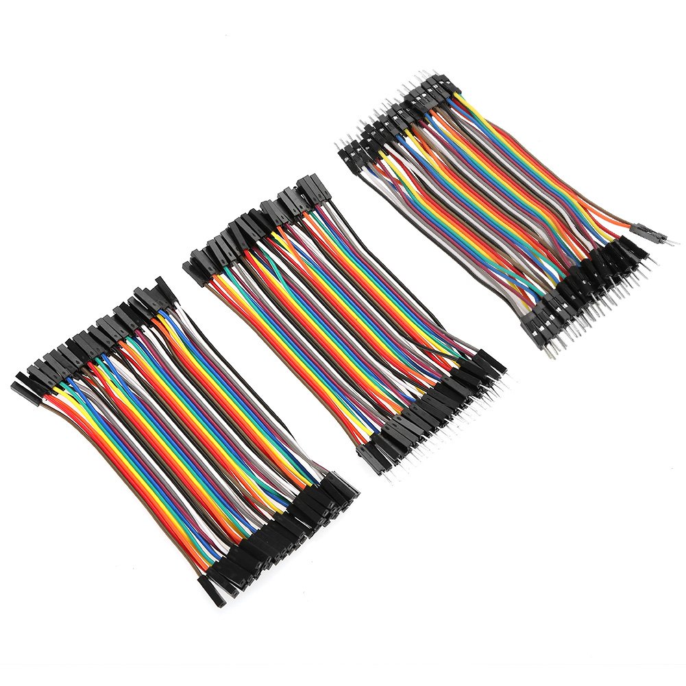 3PCS Jumper Wires Kit,10cm Multicolored 40pin Male to Female Male to Male Female to Female Colorful Jumper Wires Kit for Breadboard