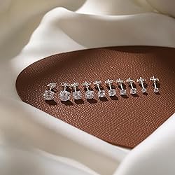PRETOLE Sterling Silver Stud Earrings with 925
