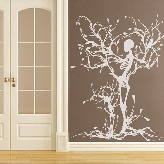MairGwall Gothic Wall Decal Halloween Decor Skeleton Art