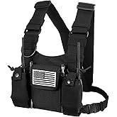 abcGoodefg Radio Chest Harness Chest Front Pack Pouch Holster Vest Rig for Two Way Radio Walkie Talkie(Rescue Essentials)